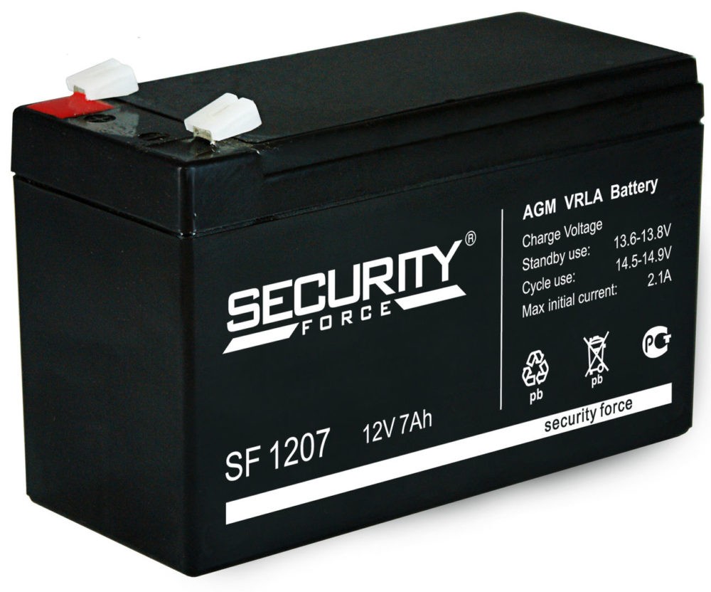 аккумулятор, Security, SF, 12V, 12В, 7Ач
